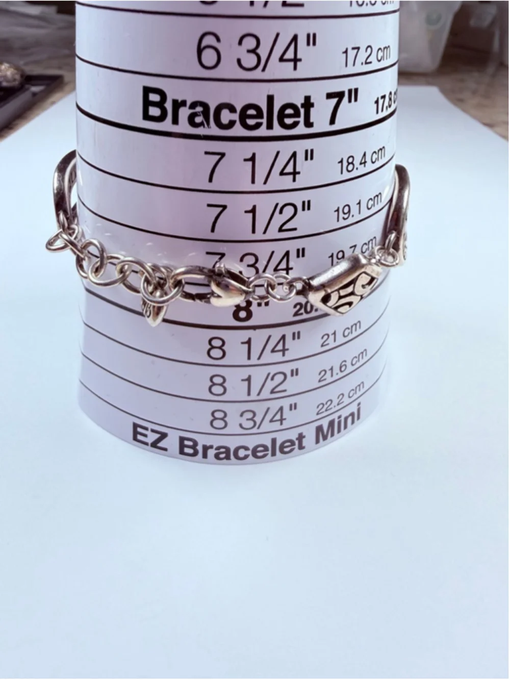 Brighton Filigree Deco Scroll Oval Link Medallion 17MM Retired Chunky Bracelet